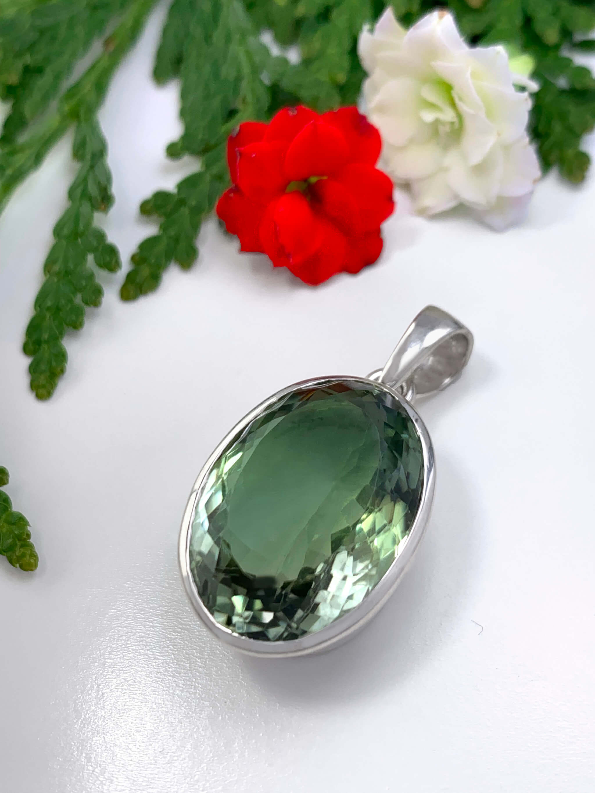 Green Amethyst Pendant 