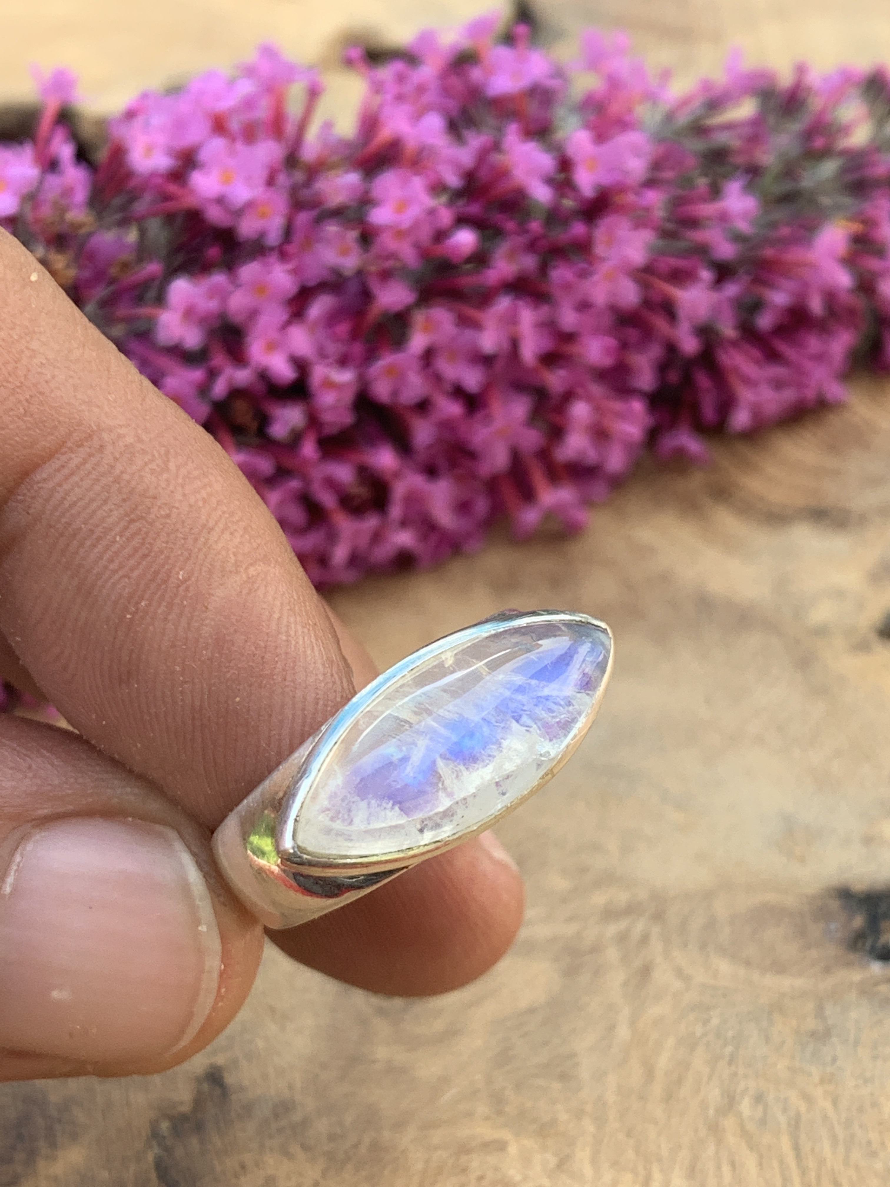 Rainbow Moonstone Ring - 61
