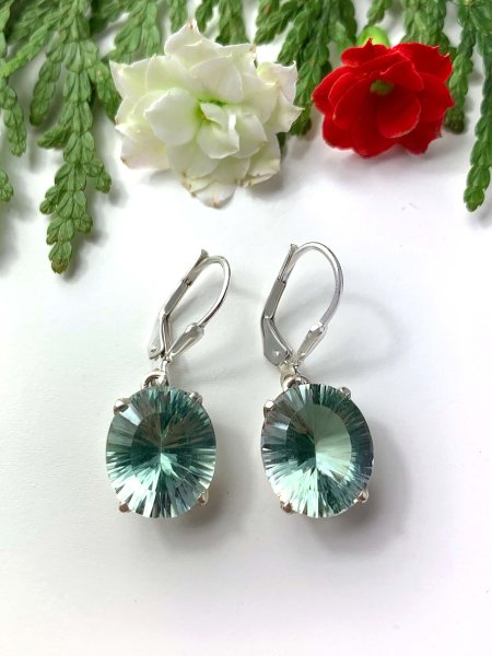 Green Amethyst Earrings