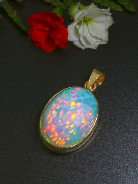 Opal Anhänger - Gold 14k